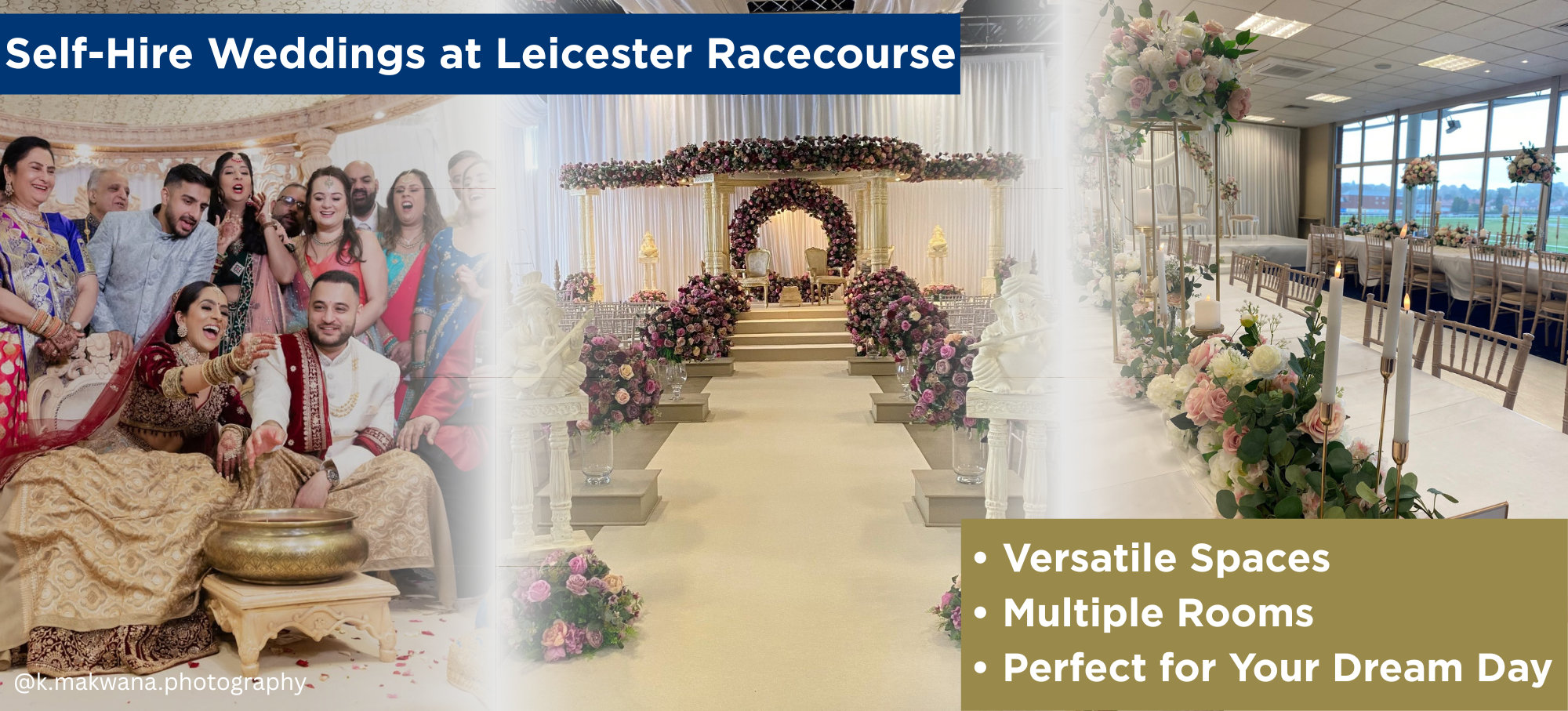 Self-Hire Weddings at Leicester Racecourse